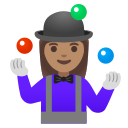 Google (Android 12L)  🤹🏽‍♀️  Woman Juggling: Medium Skin Tone Emoji