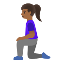 Google (Android 12L)  🧎🏾‍♀️  Woman Kneeling: Medium-dark Skin Tone Emoji