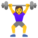 Google (Android 12L)  🏋️‍♀️  Woman Lifting Weights Emoji