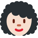 Twitter (Twemoji 14.0)  👩🏻‍🦱  Woman: Light Skin Tone, Curly Hair Emoji