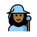 OpenMoji 13.1  🧙🏾‍♀️  Woman Mage: Medium-dark Skin Tone Emoji