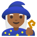 Google (Android 12L)  🧙🏾‍♀️  Woman Mage: Medium-dark Skin Tone Emoji