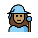OpenMoji 13.1  🧙🏽‍♀️  Woman Mage: Medium Skin Tone Emoji