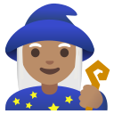 Google (Android 12L)  🧙🏽‍♀️  Woman Mage: Medium Skin Tone Emoji
