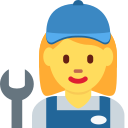 Twitter (Twemoji 14.0)  👩‍🔧  Woman Mechanic Emoji