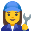 Google (Android 12L)  👩‍🔧  Woman Mechanic Emoji