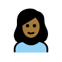 OpenMoji 13.1  👩🏾  Woman: Medium-dark Skin Tone Emoji