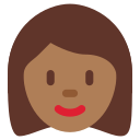 Twitter (Twemoji 14.0)  👩🏾  Woman: Medium-dark Skin Tone Emoji