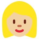 Twitter (Twemoji 14.0)  👩🏼  Woman: Medium-light Skin Tone Emoji