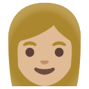 Google (Android 12L)  👩🏼  Woman: Medium-light Skin Tone Emoji