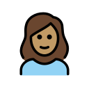 OpenMoji 13.1  👩🏽  Woman: Medium Skin Tone Emoji