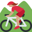 Twitter (Twemoji 14.0)  🚵🏽‍♀️  Woman Mountain Biking: Medium Skin Tone Emoji