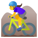 Google (Android 12L)  🚵‍♀️  Woman Mountain Biking Emoji