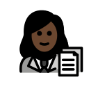 OpenMoji 13.1  👩🏿‍💼  Woman Office Worker: Dark Skin Tone Emoji