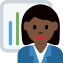 Twitter (Twemoji 14.0)  👩🏿‍💼  Woman Office Worker: Dark Skin Tone Emoji