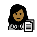 OpenMoji 13.1  👩🏾‍💼  Woman Office Worker: Medium-dark Skin Tone Emoji