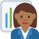 Twitter (Twemoji 14.0)  👩🏾‍💼  Woman Office Worker: Medium-dark Skin Tone Emoji
