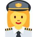 Twitter (Twemoji 14.0)  👩‍✈️  Woman Pilot Emoji
