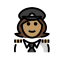 OpenMoji 13.1  👩🏽‍✈️  Woman Pilot: Medium Skin Tone Emoji