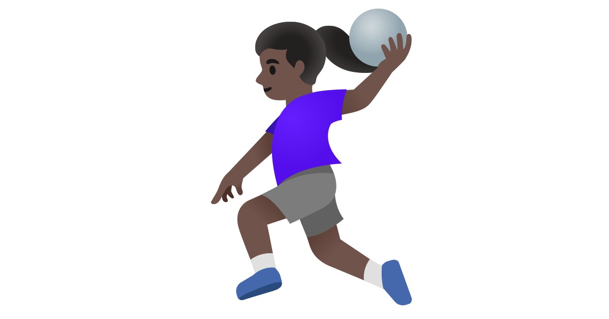 🤾🏿‍♀️  Woman Playing Handball: Dark Skin Tone