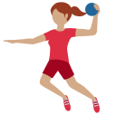 Twitter (Twemoji 14.0)  🤾🏽‍♀️  Woman Playing Handball: Medium Skin Tone Emoji