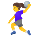 Google (Android 12L)  🤾‍♀️  Woman Playing Handball Emoji