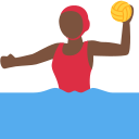 Twitter (Twemoji 14.0)  🤽🏿‍♀️  Woman Playing Water Polo: Dark Skin Tone Emoji