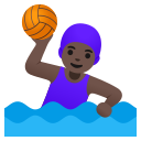 Google (Android 12L)  🤽🏿‍♀️  Woman Playing Water Polo: Dark Skin Tone Emoji