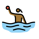 OpenMoji 13.1  🤽🏾‍♀️  Woman Playing Water Polo: Medium-dark Skin Tone Emoji
