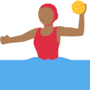 Twitter (Twemoji 14.0)  🤽🏾‍♀️  Woman Playing Water Polo: Medium-dark Skin Tone Emoji