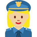 Twitter (Twemoji 14.0)  👮🏼‍♀️  Woman Police Officer: Medium-light Skin Tone Emoji