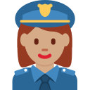 Twitter (Twemoji 14.0)  👮🏽‍♀️  Woman Police Officer: Medium Skin Tone Emoji