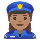 Google (Android 12L)  👮🏽‍♀️  Woman Police Officer: Medium Skin Tone Emoji