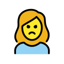 OpenMoji 13.1  🙎‍♀️  Woman Pouting Emoji