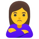 Google (Android 12L)  🙎‍♀️  Woman Pouting Emoji