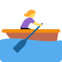 Twitter (Twemoji 14.0)  🚣‍♀️  Woman Rowing Boat Emoji