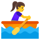 Google (Android 12L)  🚣‍♀️  Woman Rowing Boat Emoji