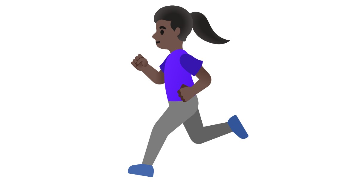 🏃🏿‍♀️  Woman Running: Dark Skin Tone