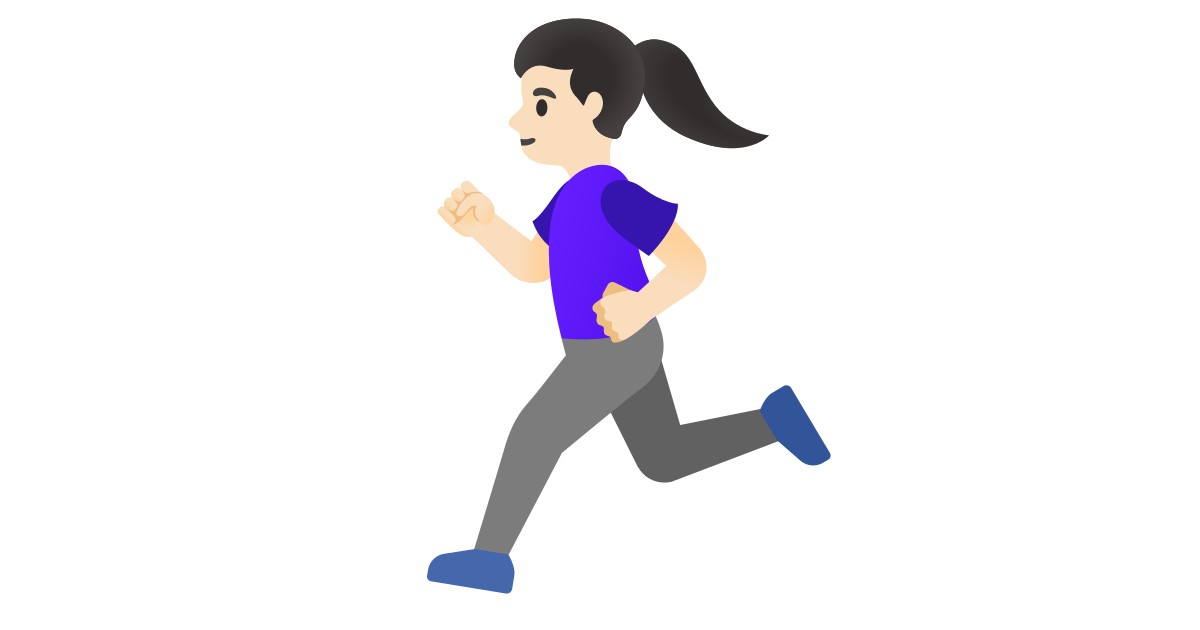 🏃🏻‍♀️  Woman Running: Light Skin Tone