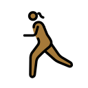OpenMoji 13.1  🏃🏾‍♀️  Woman Running: Medium-dark Skin Tone Emoji