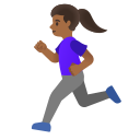 Google (Android 12L)  🏃🏾‍♀️  Woman Running: Medium-dark Skin Tone Emoji