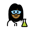 OpenMoji 13.1  👩🏾‍🔬  Woman Scientist: Medium-dark Skin Tone Emoji
