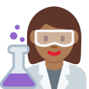 Twitter (Twemoji 14.0)  👩🏾‍🔬  Woman Scientist: Medium-dark Skin Tone Emoji