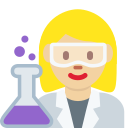 Twitter (Twemoji 14.0)  👩🏼‍🔬  Woman Scientist: Medium-light Skin Tone Emoji