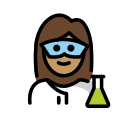 OpenMoji 13.1  👩🏽‍🔬  Woman Scientist: Medium Skin Tone Emoji