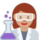Twitter (Twemoji 14.0)  👩🏽‍🔬  Woman Scientist: Medium Skin Tone Emoji