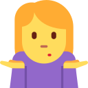 Twitter (Twemoji 14.0)  🤷‍♀️  Woman Shrugging Emoji