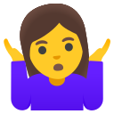 Google (Android 12L)  🤷‍♀️  Woman Shrugging Emoji