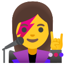Google (Android 12L)  👩‍🎤  Woman Singer Emoji