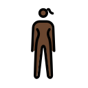 OpenMoji 13.1  🧍🏿‍♀️  Woman Standing: Dark Skin Tone Emoji